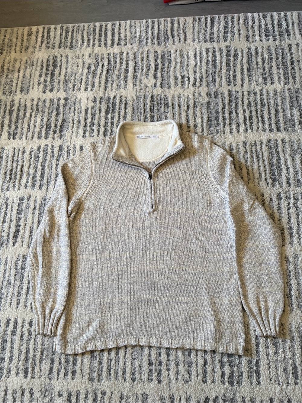 Woolrich Women’s Quarter-Zip Knit Sweater in Oatmeal